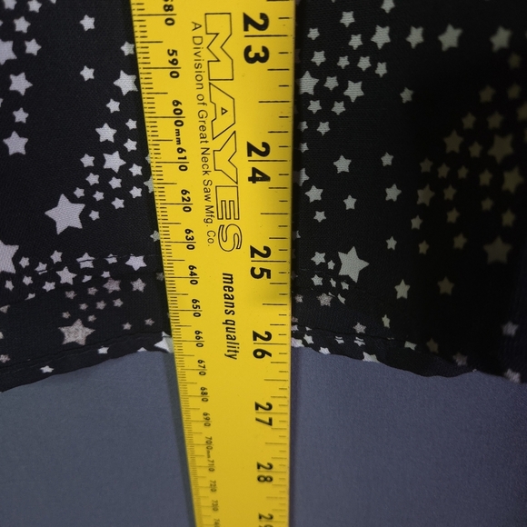 VICI Shoot for the Stars Top Size Large V Neck Bubble Sleeve WhimsiGoth - Picture 6 of 7